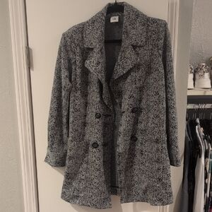 CAbi Black and Gray Pea Coat